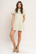BREATHABLE WEAVE WOVEN MINI DRESS Flying Tomato