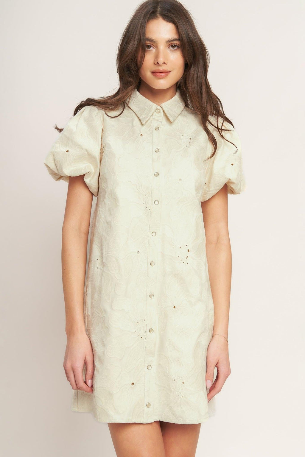BREATHABLE WEAVE WOVEN MINI DRESS Flying Tomato