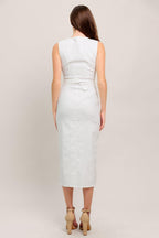 ROUGE ROMANCE TWILL MIDI DRESS Flying Tomato
