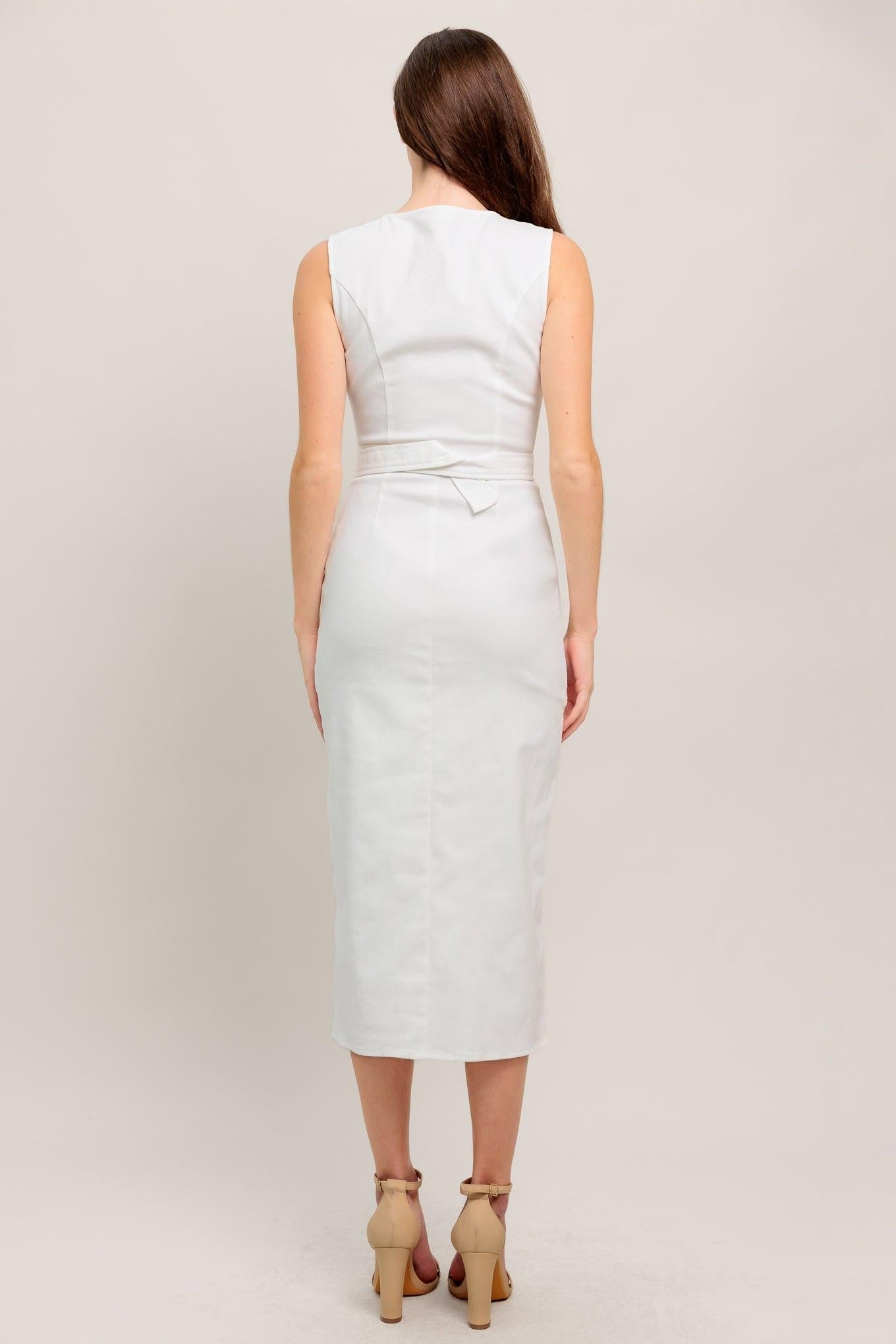 ROUGE ROMANCE TWILL MIDI DRESS Flying Tomato