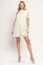 DAISIES AND DAYDREAMS WOVEN LACE MINI DRESS Flying Tomato