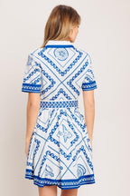 ISLAND POLISH WOVEN MINI DRESS Flying Tomato