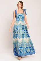 OCEAN TAPESTRY WOVEN MAXI DRESS Flying Tomato