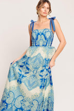 OCEAN TAPESTRY WOVEN MAXI DRESS Flying Tomato