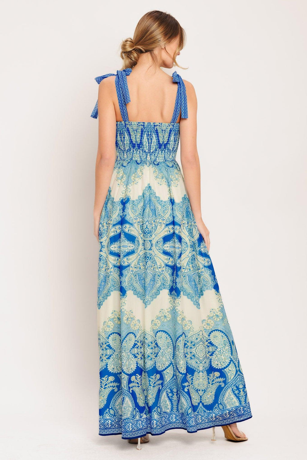 OCEAN TAPESTRY WOVEN MAXI DRESS Flying Tomato