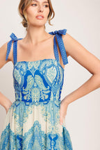 OCEAN TAPESTRY WOVEN MAXI DRESS Flying Tomato