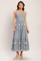SALT AIR STRIPE WOVEN MIDI DRESS Flying Tomato