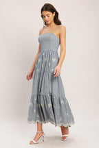 SALT AIR STRIPE WOVEN MIDI DRESS Flying Tomato