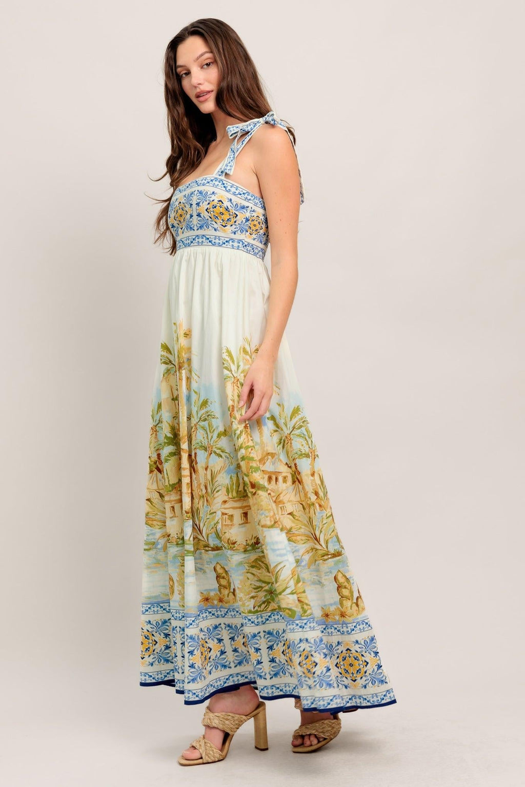 POSTCARD PERFECT WOVEN MAXI DRESS Flying Tomato