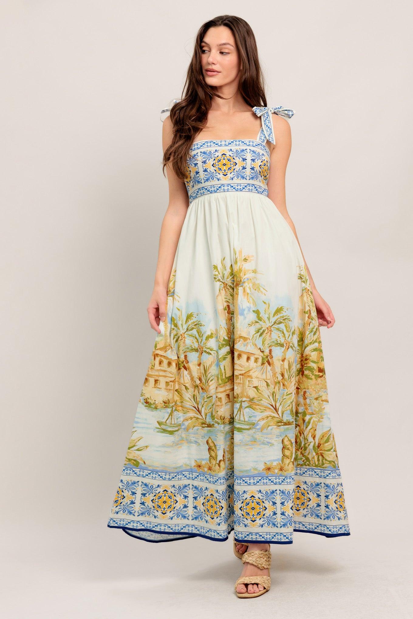 POSTCARD PERFECT WOVEN MAXI DRESS Flying Tomato