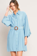 AZURE COAST WOVEN MINI DRESS Flying Tomato