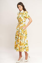 UPLIFTING PALETTE WOVEN MIDI DRESS Flying Tomato