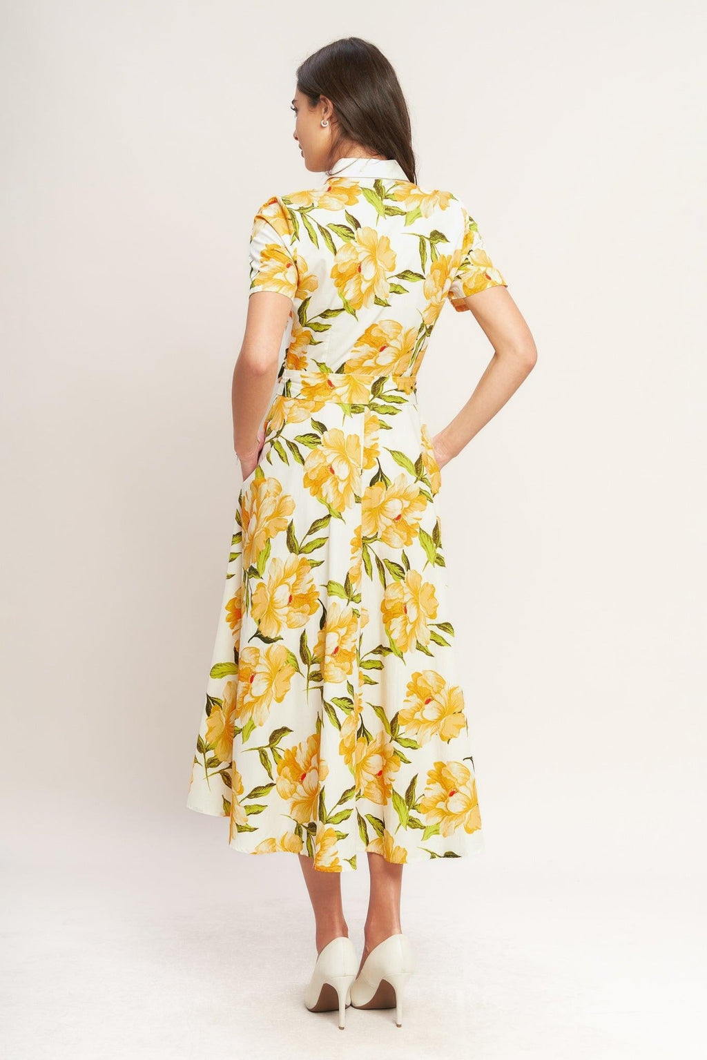 UPLIFTING PALETTE WOVEN MIDI DRESS Flying Tomato