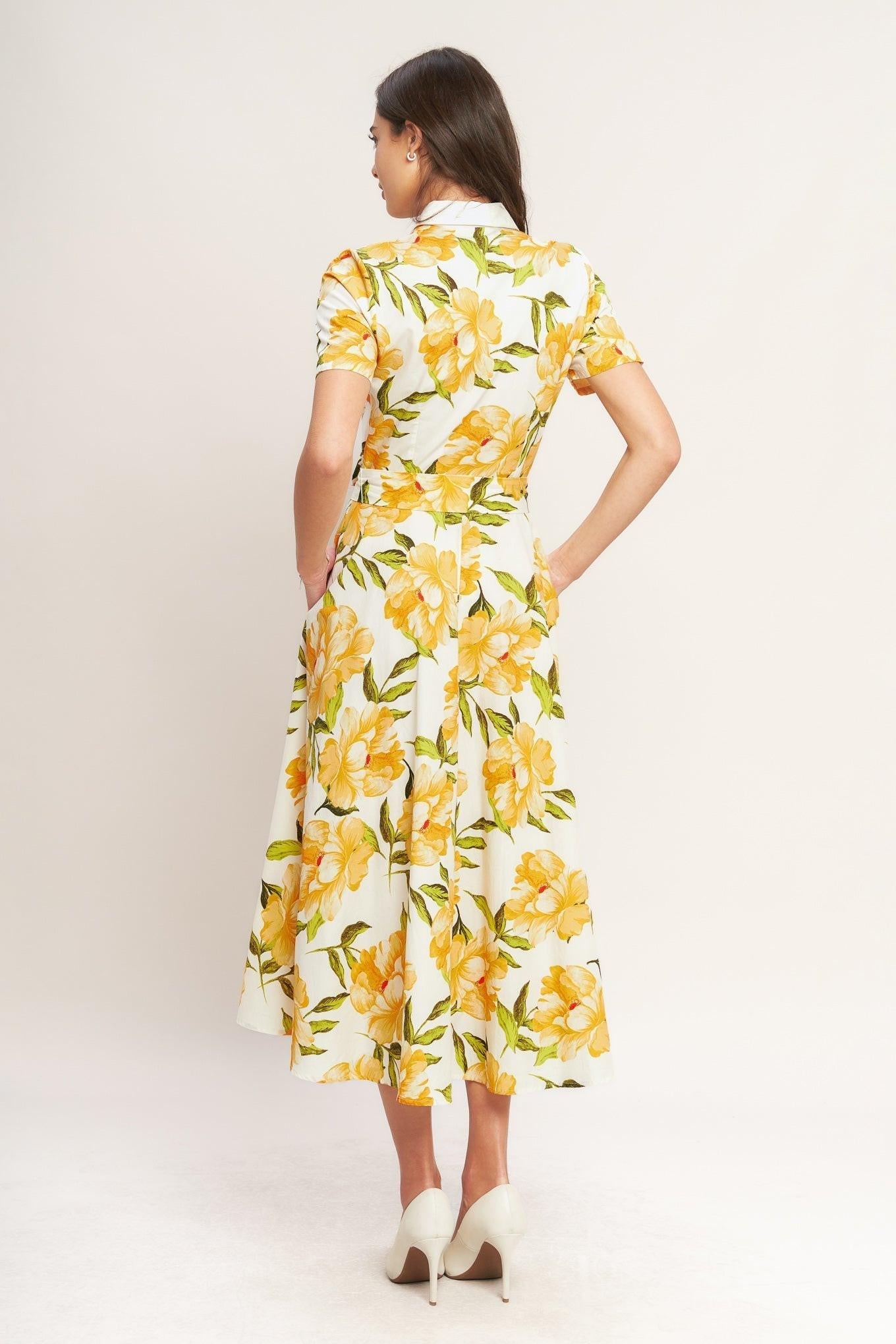 UPLIFTING PALETTE WOVEN MIDI DRESS Flying Tomato