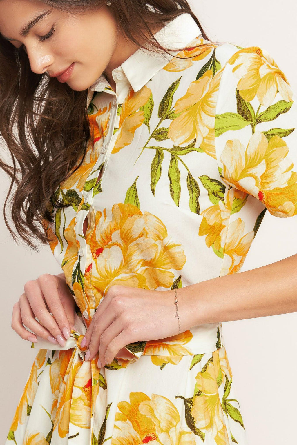UPLIFTING PALETTE WOVEN MIDI DRESS Flying Tomato