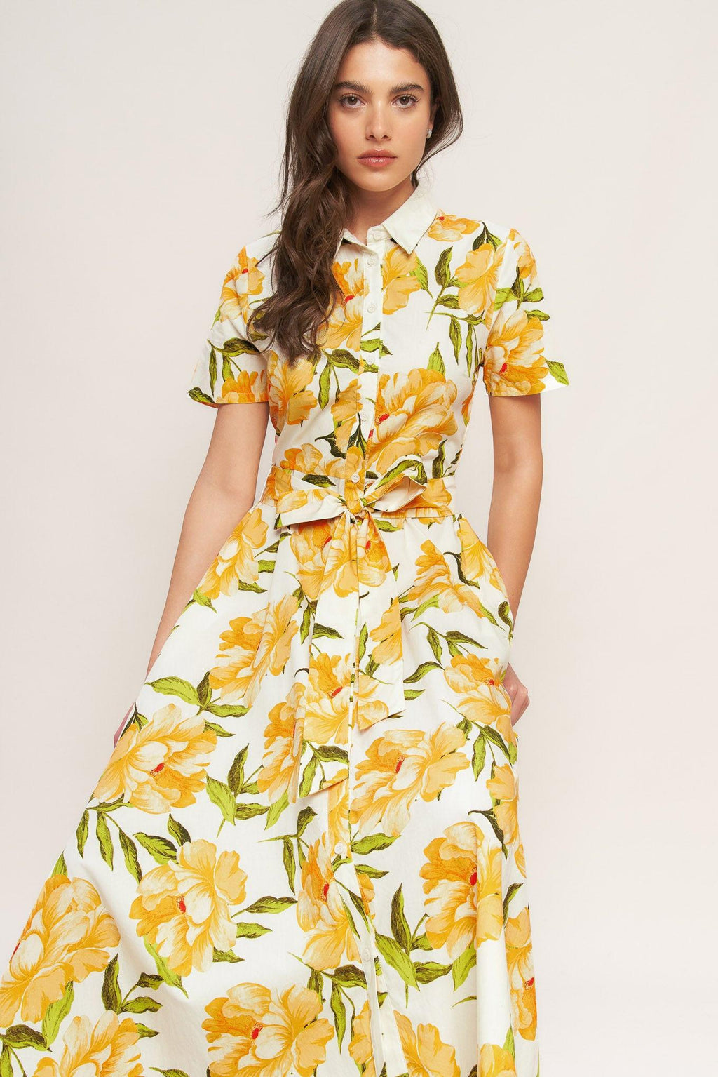 UPLIFTING PALETTE WOVEN MIDI DRESS Flying Tomato