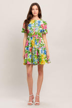 SUNSHINE IN FULL BLOOM WOVEN MINI DRESS Flying Tomato