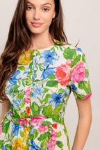 SUNSHINE IN FULL BLOOM WOVEN MINI DRESS Flying Tomato