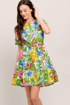 SUNSHINE IN FULL BLOOM WOVEN MINI DRESS Flying Tomato