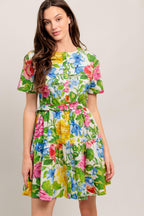SUNSHINE IN FULL BLOOM WOVEN MINI DRESS Flying Tomato