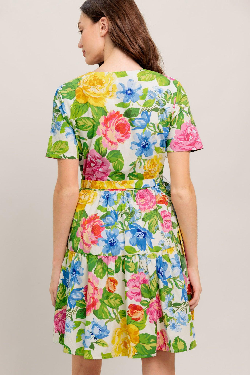 SUNSHINE IN FULL BLOOM WOVEN MINI DRESS Flying Tomato