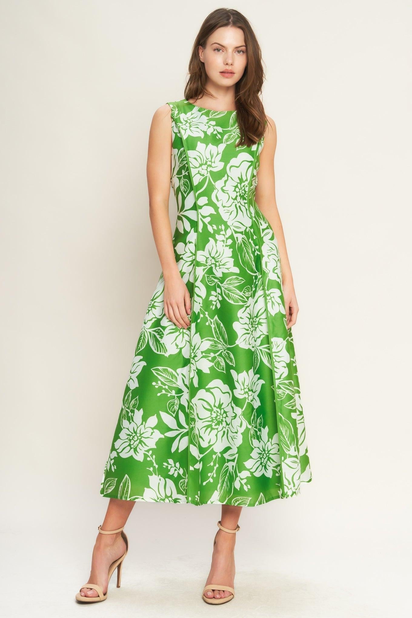 GARDEN GODDESS WOVEN MIDI DRESS Flying Tomato