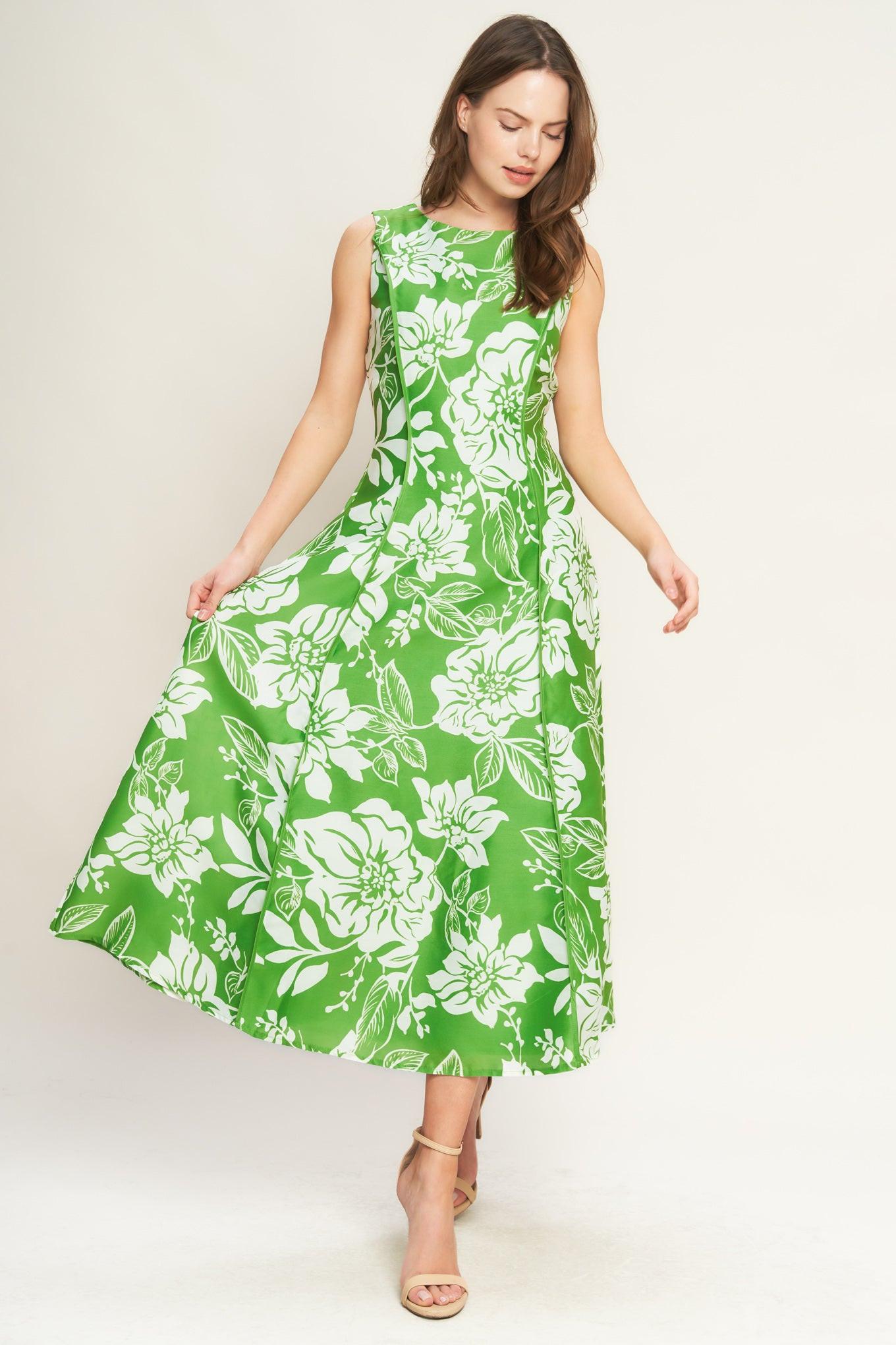 GARDEN GODDESS WOVEN MIDI DRESS Flying Tomato