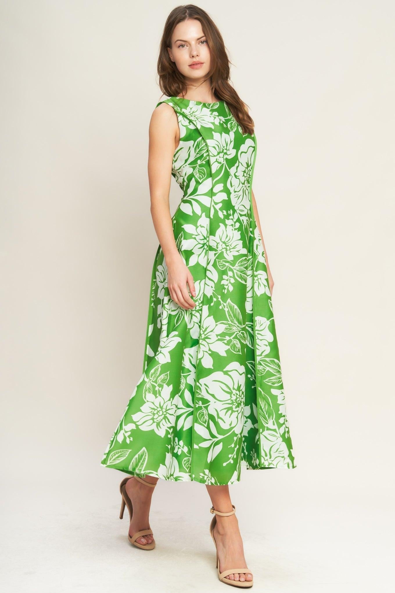 GARDEN GODDESS WOVEN MIDI DRESS Flying Tomato