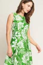 GARDEN GODDESS WOVEN MIDI DRESS Flying Tomato