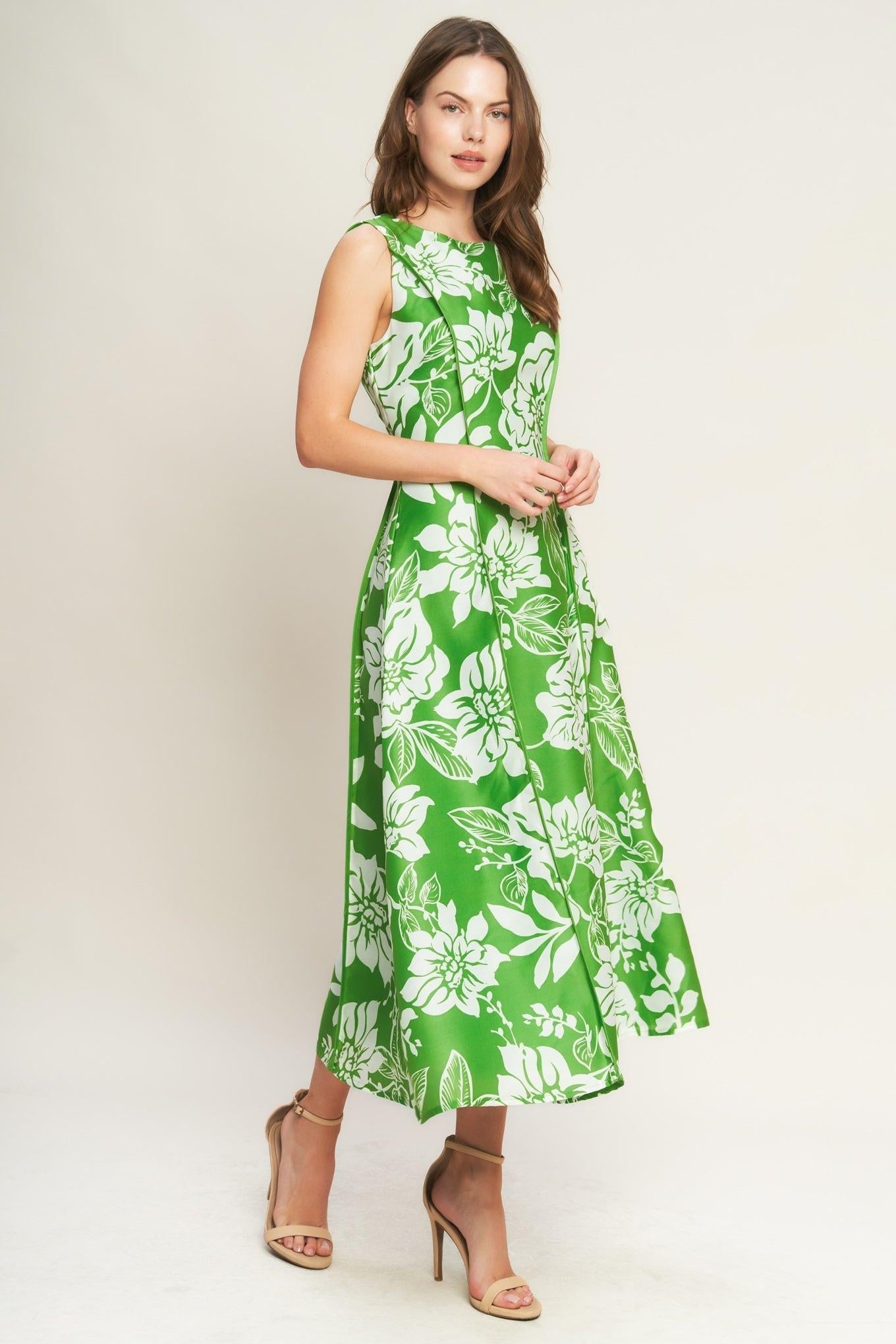 GARDEN GODDESS WOVEN MIDI DRESS Flying Tomato