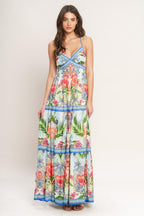 FRESH BOTANICAL SCALE WOVEN MAXI DRESS Flying Tomato