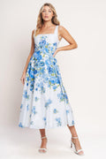 CLASSIC BLOOM DAY WOVEN MIDI DRESS Flying Tomato