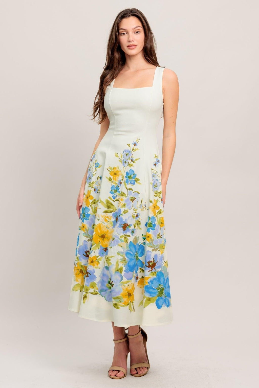 DREAMING OF THE COAST WOVEN MIDI DRESS Flying Tomato