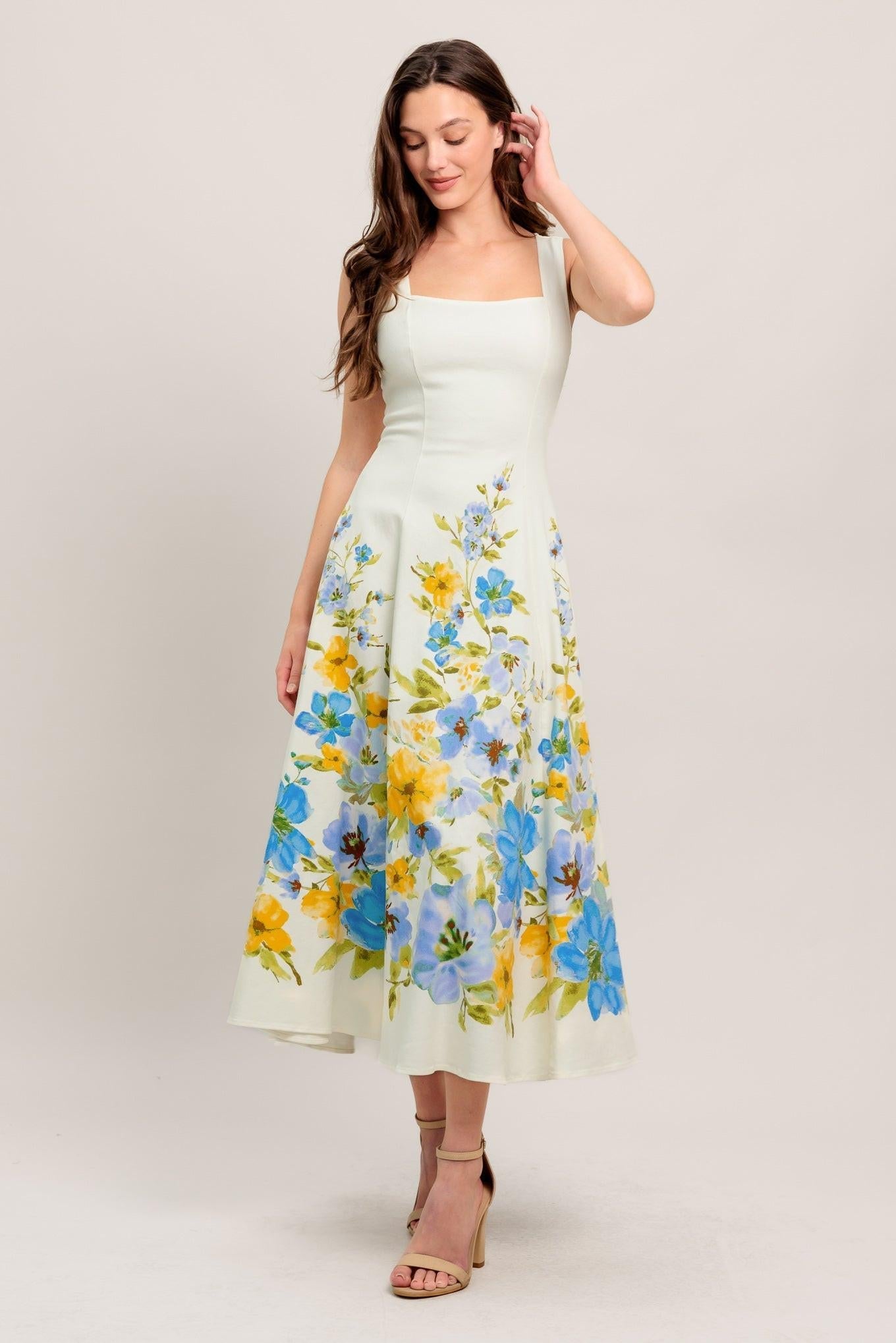 DREAMING OF THE COAST WOVEN MIDI DRESS Flying Tomato
