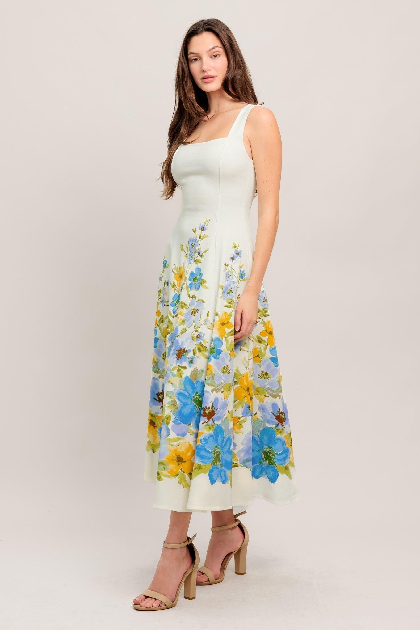 DREAMING OF THE COAST WOVEN MIDI DRESS Flying Tomato