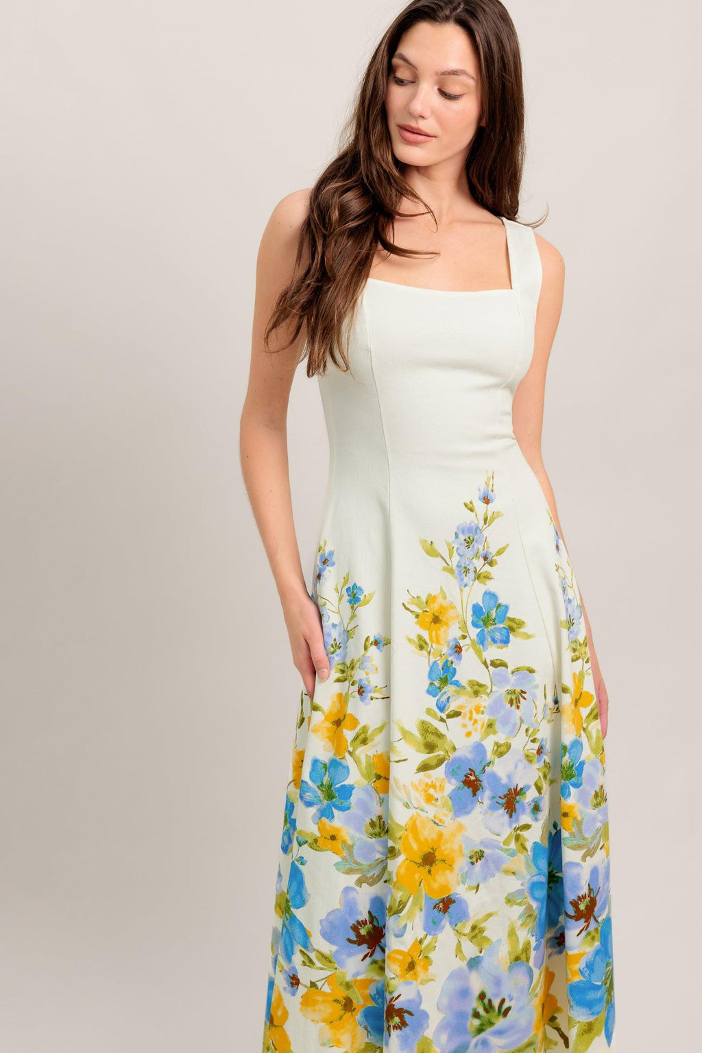 DREAMING OF THE COAST WOVEN MIDI DRESS Flying Tomato