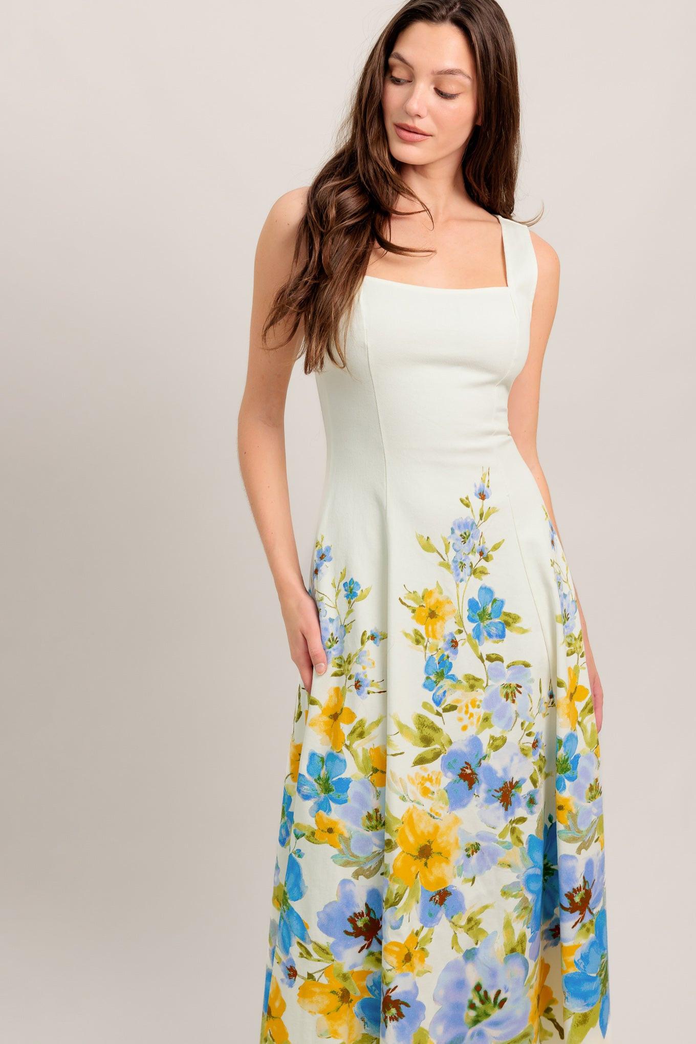 DREAMING OF THE COAST WOVEN MIDI DRESS Flying Tomato