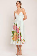 POETIC BLOOM WOVEN MIDI DRESS Flying Tomato