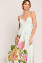 POETIC BLOOM WOVEN MIDI DRESS Flying Tomato