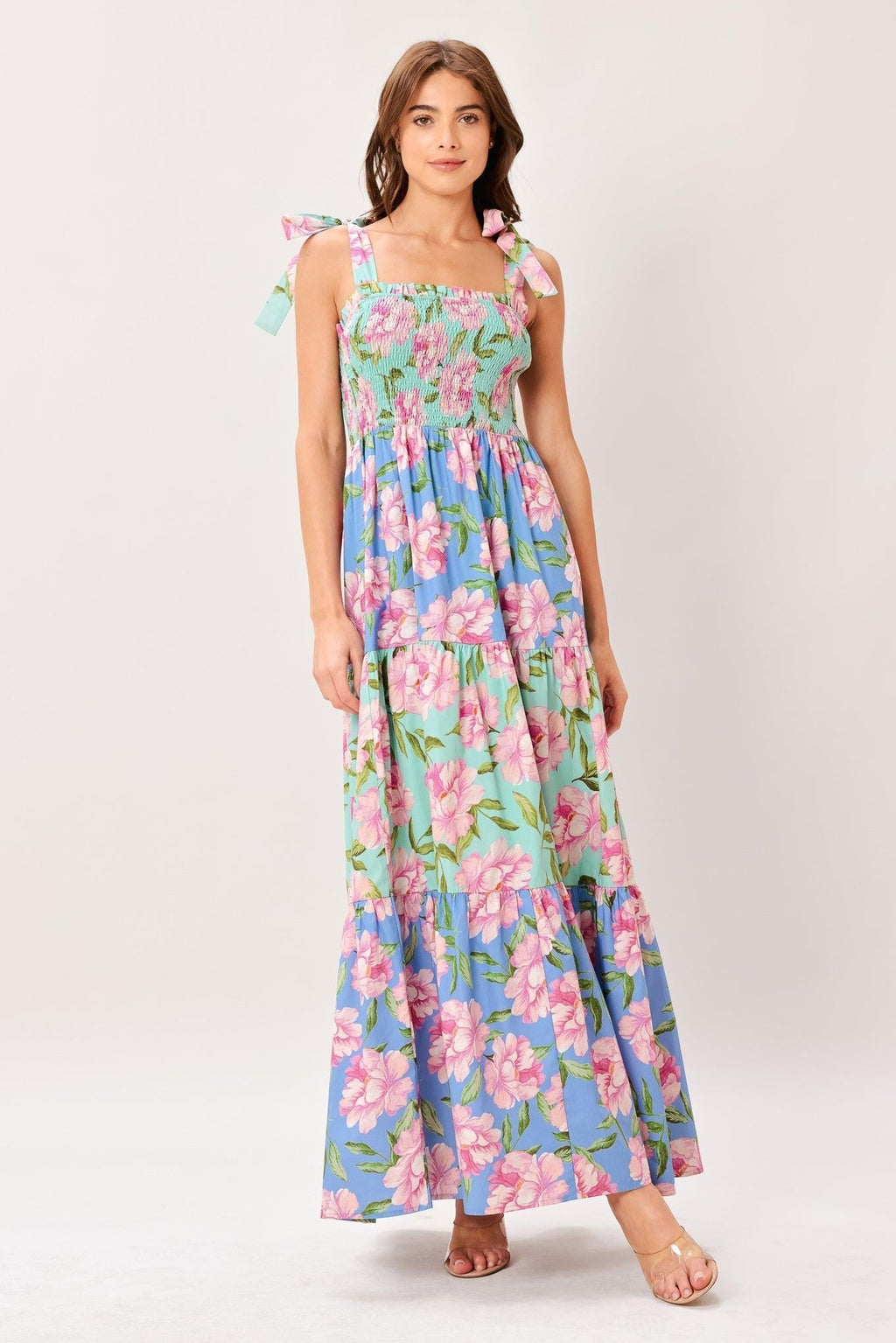 PASTEL GLOW WOVEN MAXI DRESS Flying Tomato