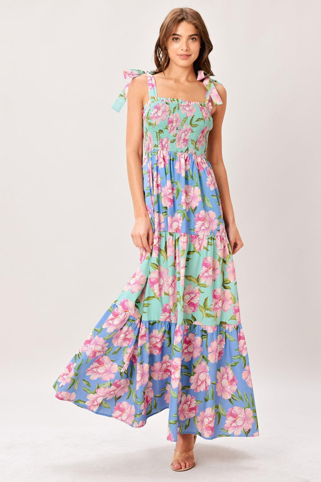 PASTEL GLOW WOVEN MAXI DRESS Flying Tomato