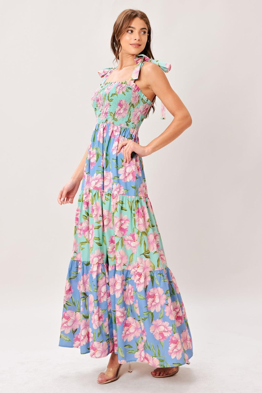 PASTEL GLOW WOVEN MAXI DRESS Flying Tomato