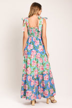 PASTEL GLOW WOVEN MAXI DRESS Flying Tomato