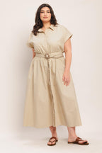 BARE ELEGANCE WOVEN MIDI DRESS Flying Tomato