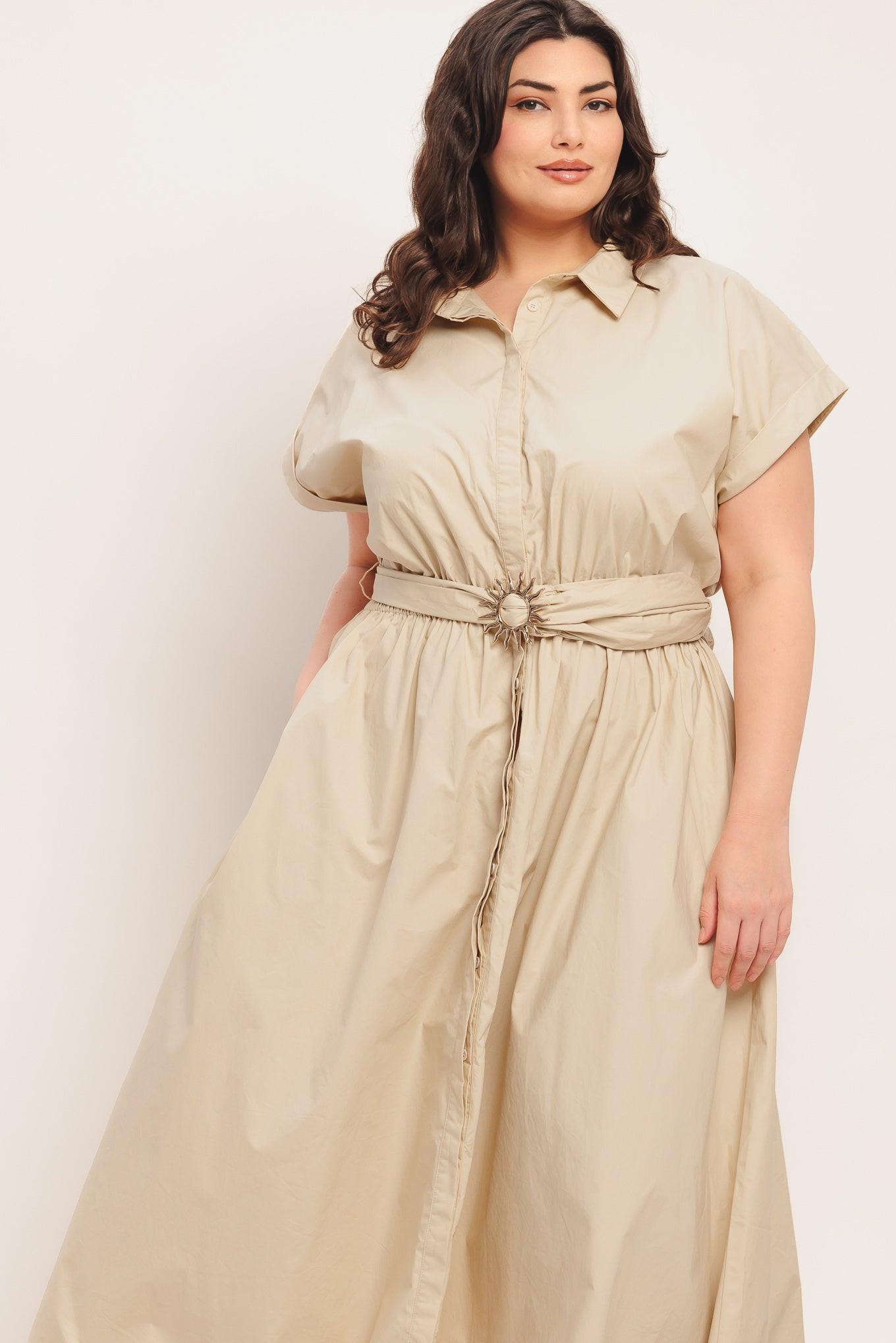 BARE ELEGANCE WOVEN MIDI DRESS Flying Tomato