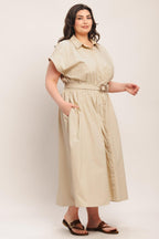 BARE ELEGANCE WOVEN MIDI DRESS Flying Tomato