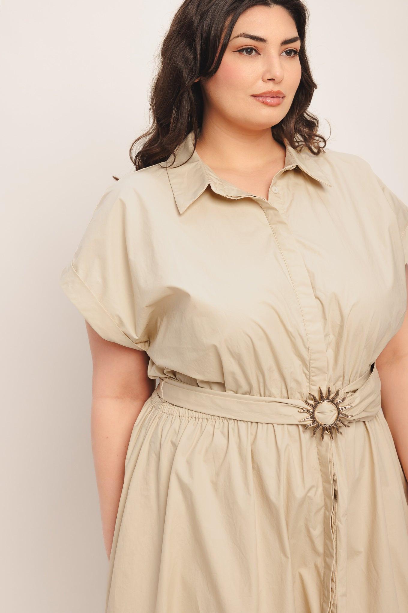 BARE ELEGANCE WOVEN MIDI DRESS Flying Tomato
