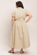 BARE ELEGANCE WOVEN MIDI DRESS Flying Tomato