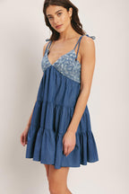 BLUEBELL BABYDOLL WOVEN MINI DRESS Flying Tomato