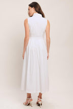 HEART OF WHITE WOVEN MIDI DRESS Flying Tomato